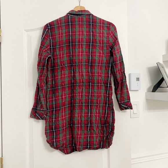 VICTORIA SECRET | Plaid cotton longsleeve chemise - Picture 3 of 7